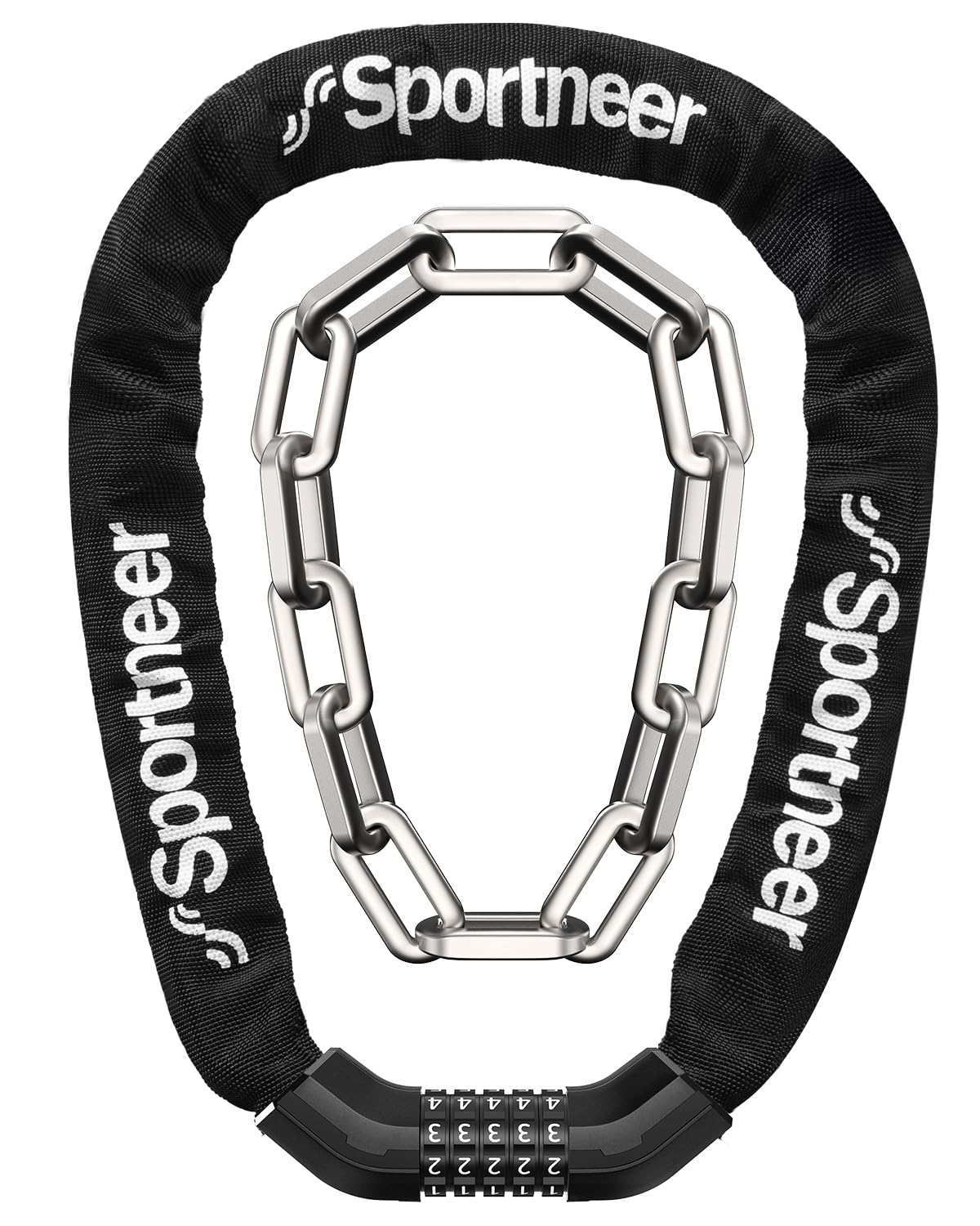Amazon.com : Sportneer Bike Chain Lock: 5-Digit Resettable